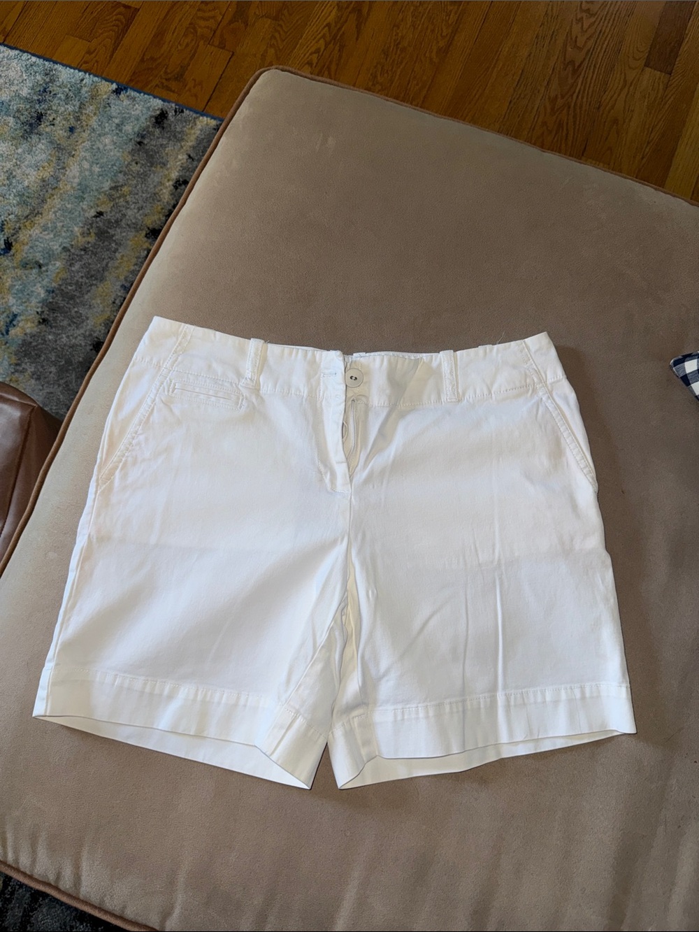 Talbots White Classic Bermuda Shorts